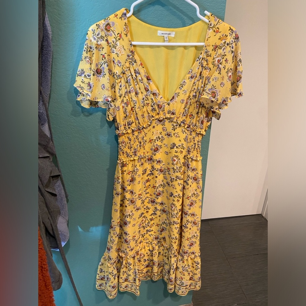 Yellow floral dress